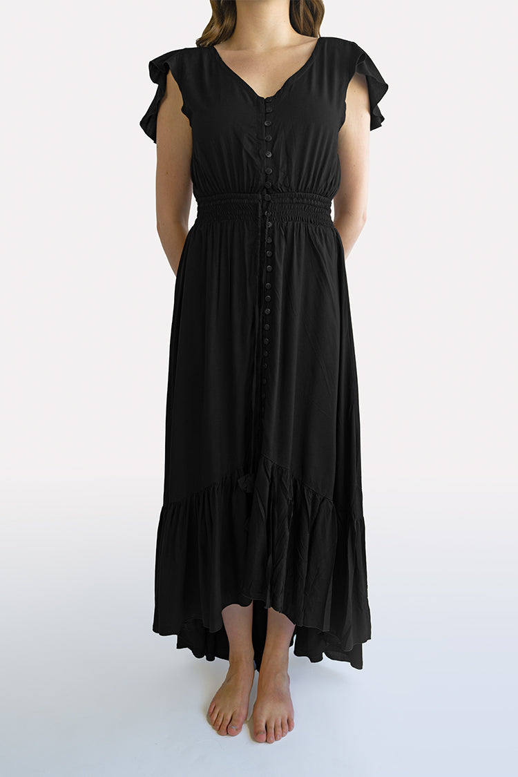 Black Hollie Boho Dress