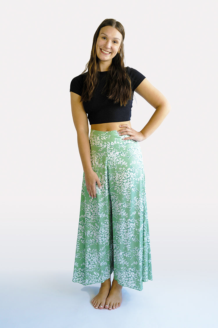 Green Bloom Kipas Boho Pants