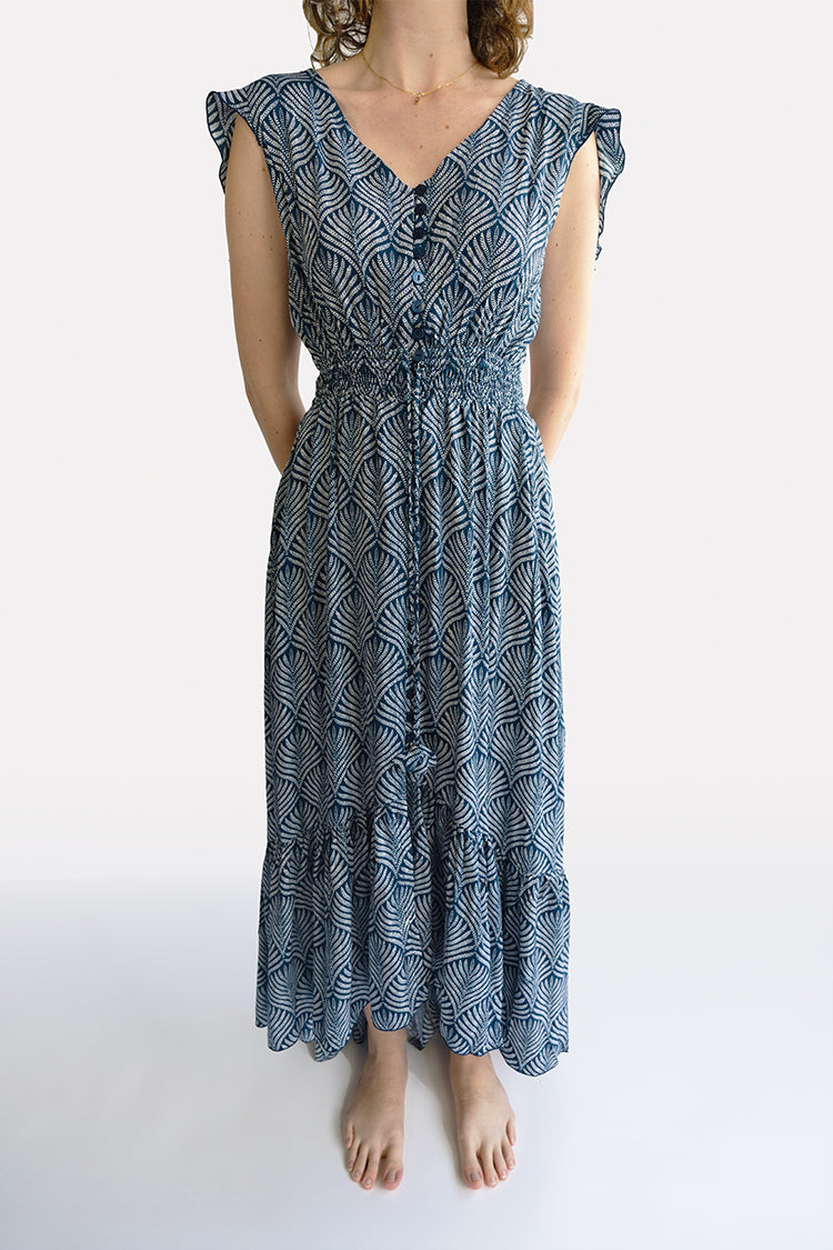 Navy Shells Hollie Boho Dress