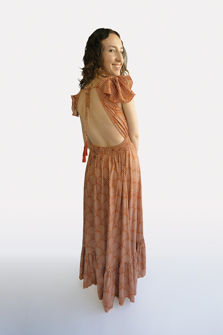 Terracotta Shells Hollie Boho Dress