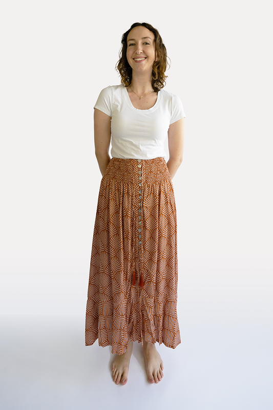 Terracotta Shells Shelly Boho Skirt