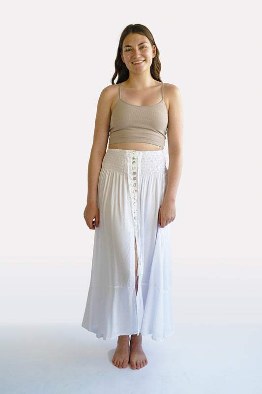 White Shelly Boho Skirt